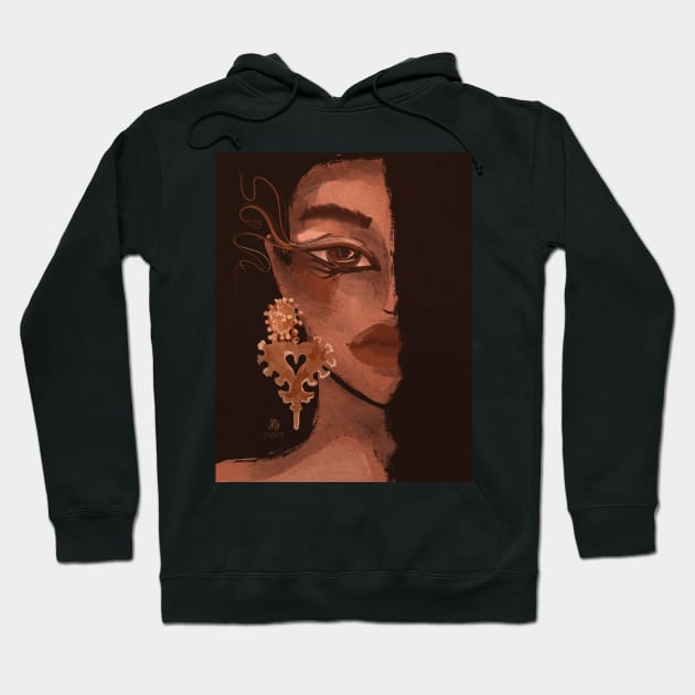 Fashion portrait Hoodie by valentyna mohylei